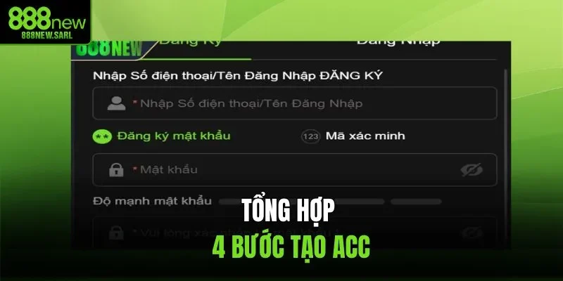 Tổng hợp 4 bước tạo acc